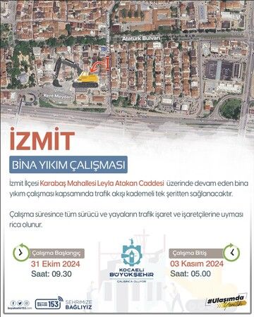 İzmit'teki o sokakta bina yıkımı çalışması var